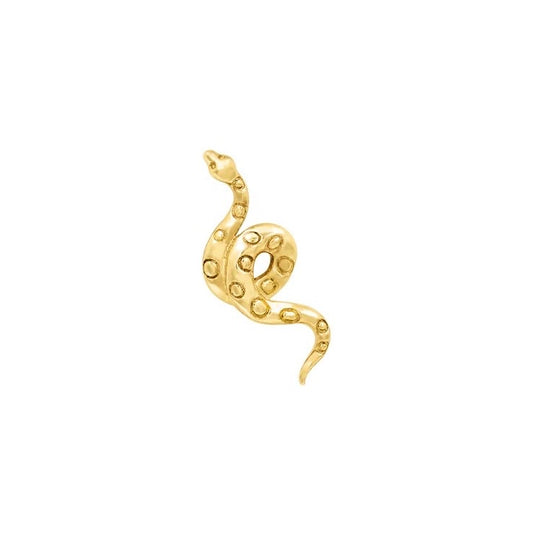 14k Gold Textured Snake